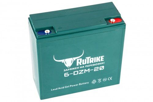 Тяговый гелевый аккумулятор RuTrike 6-DZM-20 (12V20A/H C2) Тяговый гелевый аккумулятор RuTrike 6-DZM-20 (12V20A/H C2)